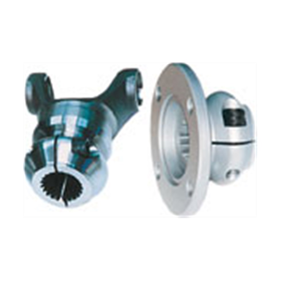 CLAMPLOCK companion flange and yoke for driveline spline connection in industrial machinery